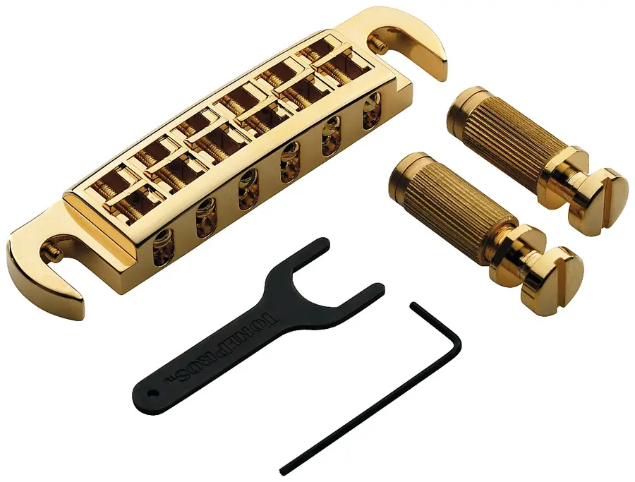 TonePros AVT2G G - Wraparound Bridge with SS1 Locking Studs - Gold 