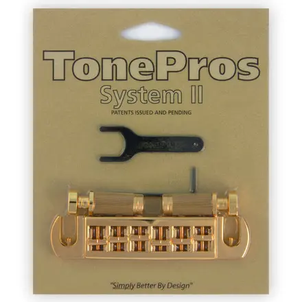 TonePros AVT2G G - Wraparound Bridge with SS1 Locking Studs - Gold 
