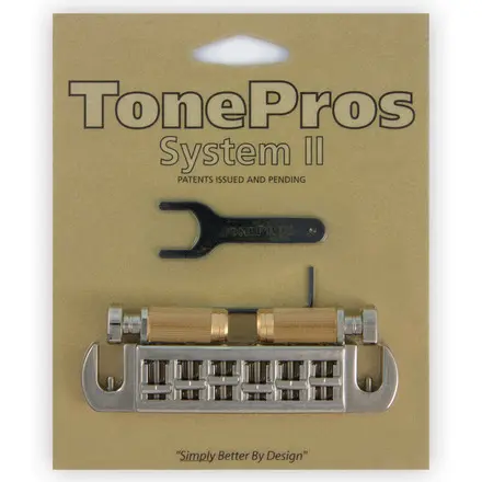 TonePros AVT2G N - Wraparound Bridge with SS1 Locking Studs - Nickel 