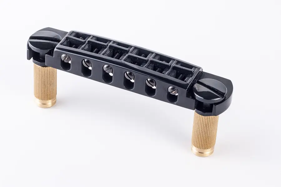 TonePros AVT2M B - Wraparound Bridge with MSPRS Locking Studs - Black 