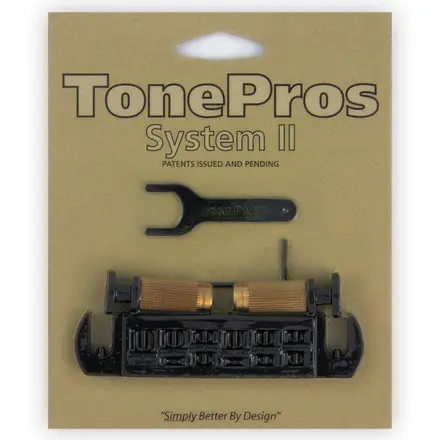 TonePros AVT2P B - Wraparound Bridge with SPRS2 Locking Studs - Black 