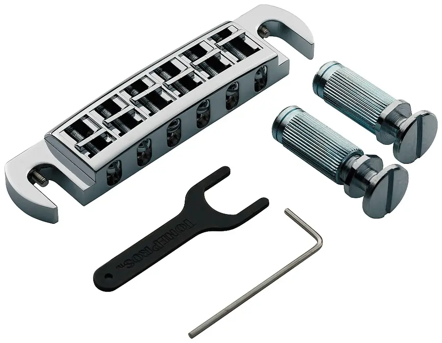 TonePros AVT2P C - Wraparound Bridge with SPRS2 Locking Studs - Chrome 