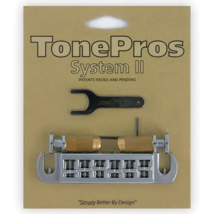TonePros AVT2P C - Wraparound Bridge with SPRS2 Locking Studs - Chrome 