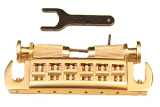 TonePros AVT2P SG - Wraparound Bridge with SPRS2 Locking Studs - Satin Gold