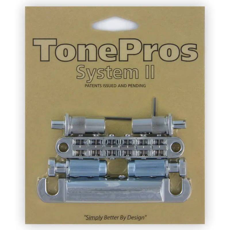 TonePros LPM02 C - Metric Tune-O-Matic Bridge and Tailpiece Set - Chrome 