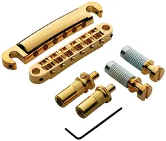 TonePros LPM02 G - Metric Tune-O-Matic Bridge and Tailpiece Set - Gold