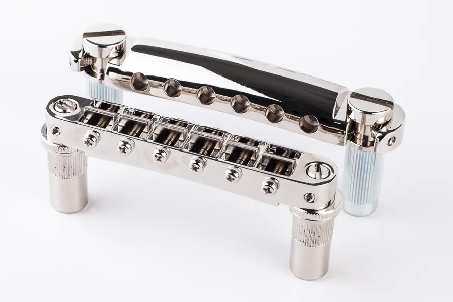 TonePros LPM02 N - Metric Tune-O-Matic Bridge and Tailpiece Set - Nickel 