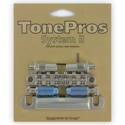 TonePros LPM02 N - Metric Tune-O-Matic Bridge and Tailpiece Set - Nickel 