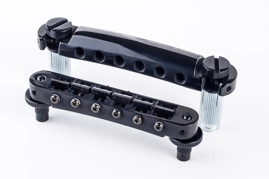 TonePros LPM04 B - Standard Tune-O-Matic Bridge and Tailpiece Set - Black 