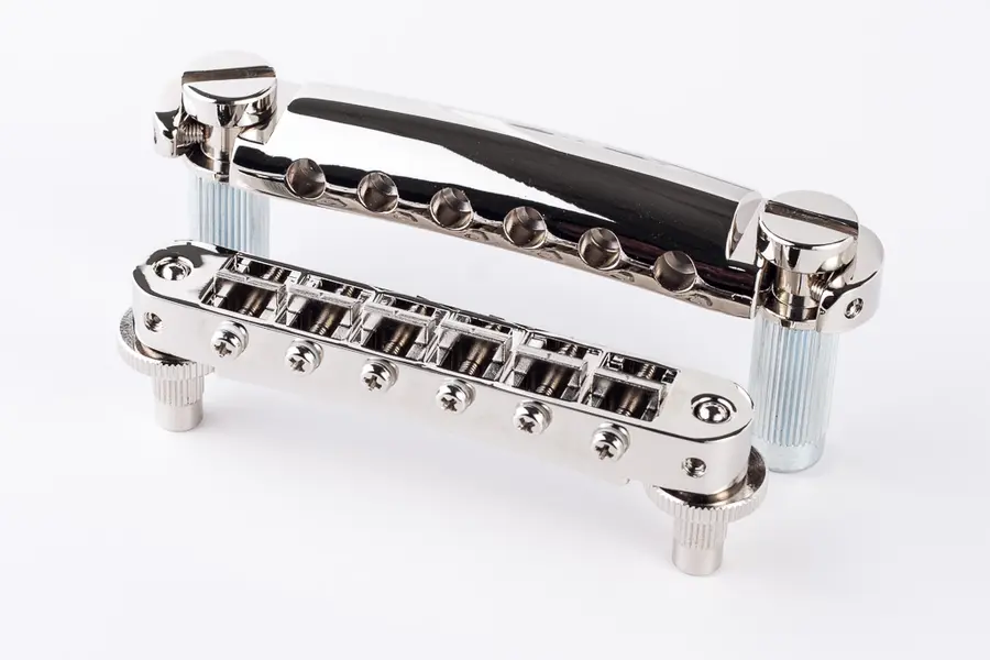 TonePros LPM04 N - Standard Tune-O-Matic Bridge and Tailpiece Set - Nickel 