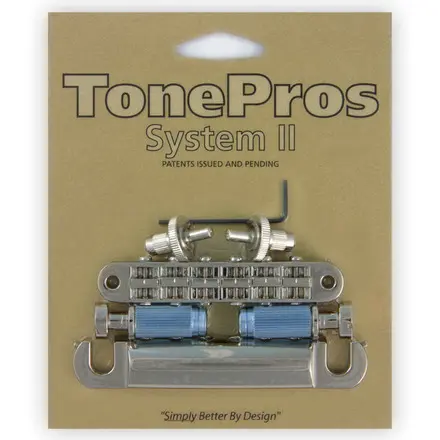 TonePros LPM04 N - Standard Tune-O-Matic Bridge and Tailpiece Set - Nickel 