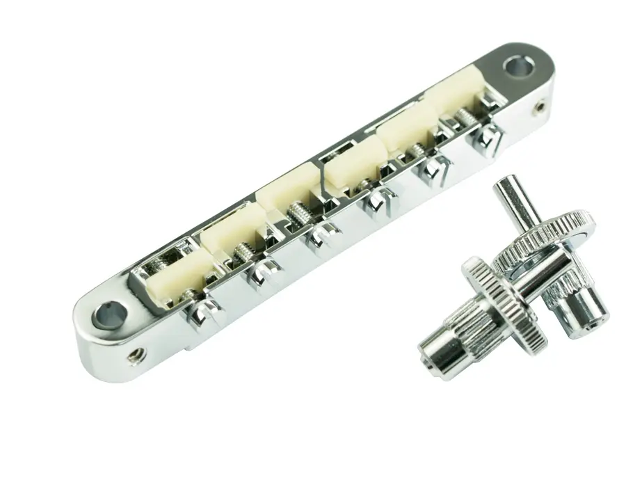 TonePros NVR2G C - Tune-O-Matic Bridge with G Formula Saddles - Chrome 