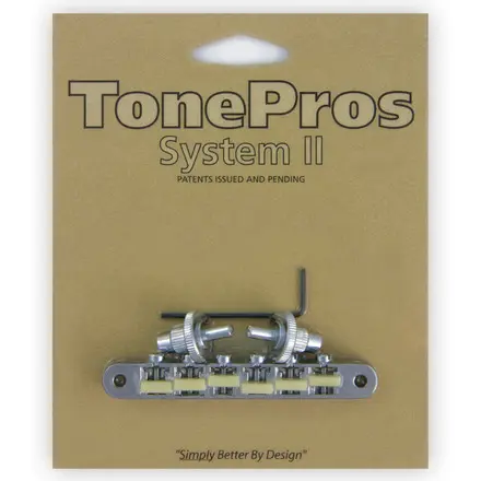 TonePros NVR2G C - Tune-O-Matic Bridge with G Formula Saddles - Chrome 