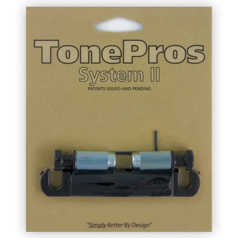 TonePros T1Z B - Metric Tailpiece (Locking Stop Bar) - Black 