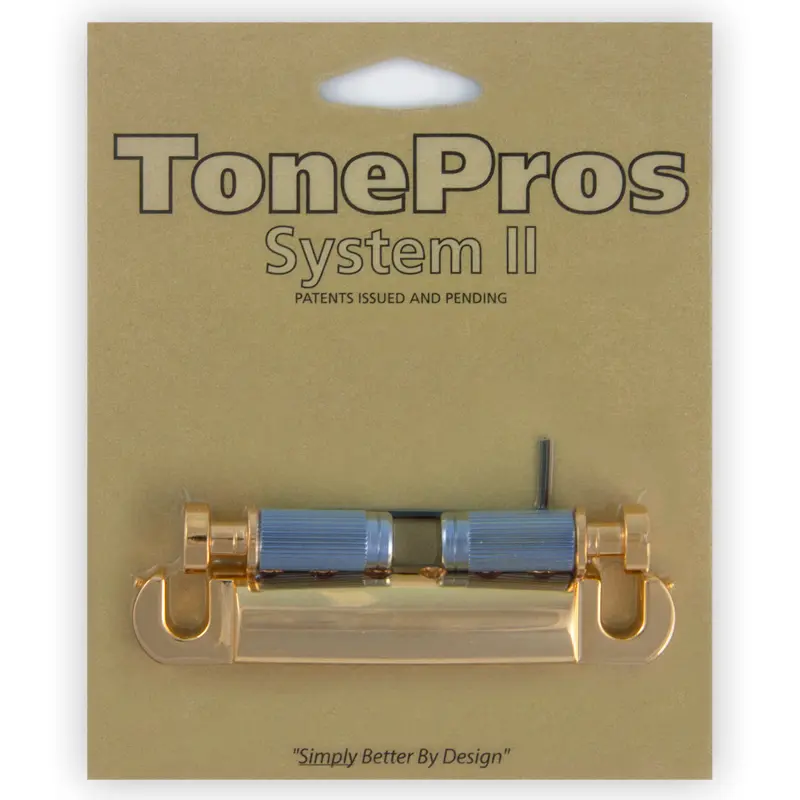 TonePros T1ZS G - Standard Tailpiece (Locking Stop Bar) - Gold 