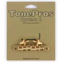 TonePros TP6G G - Standard Tune-O-Matic Bridge with G Formula Saddles - Gold