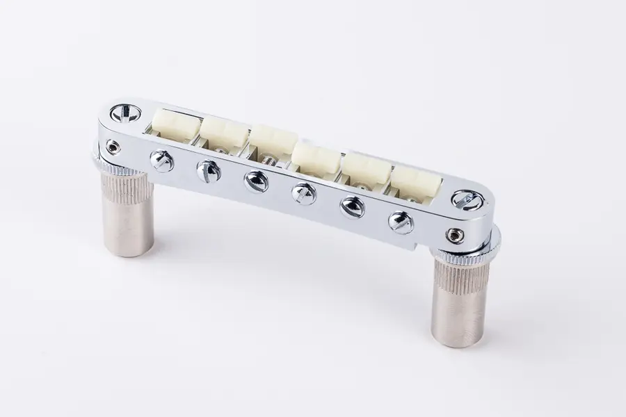 TonePros TPFG C - Metric Tune-O-Matic Bridge with G Formula Saddles - Chrome 