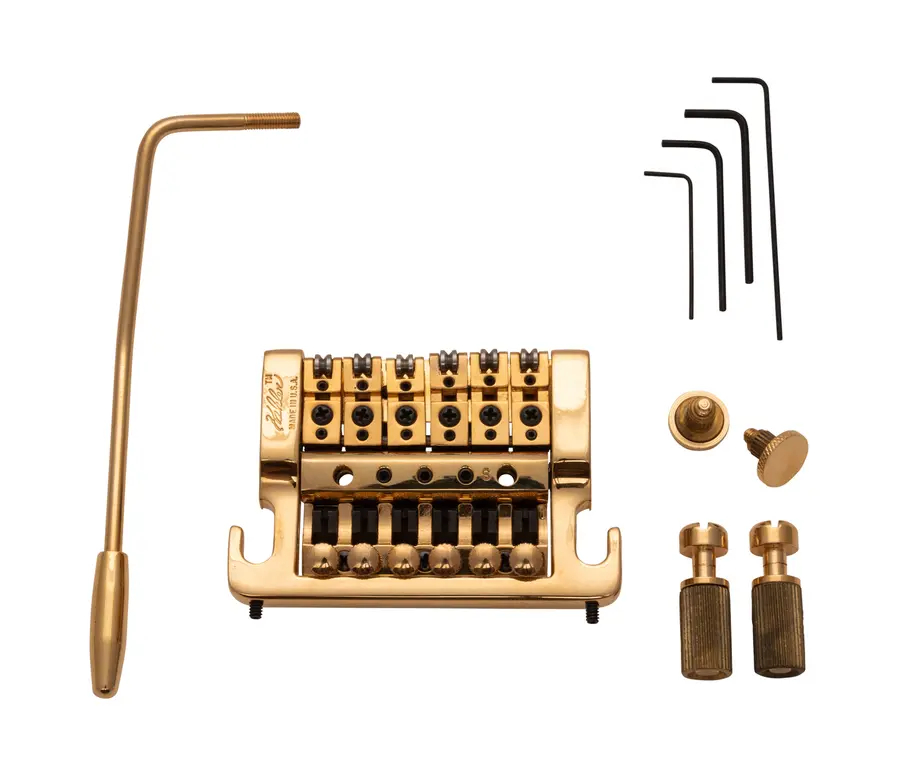 Kahler 2200 - Stud Mount Guitar Tremolo (Steel Cam / Steel Saddles) - Gold 