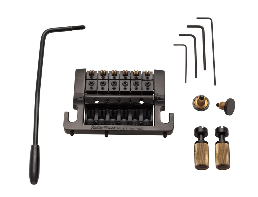 Kahler 2210 - Stud Mount Guitar Tremolo (Aluminum Cam / Brass Saddles) - Black 