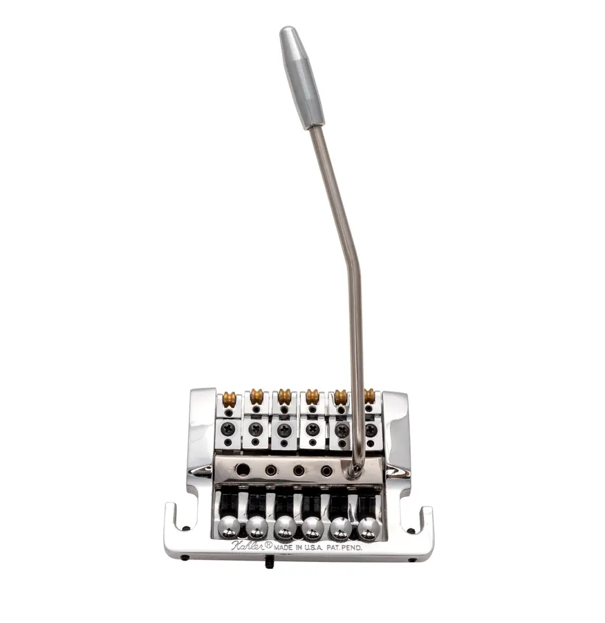 Kahler 2210 - Stud Mount Guitar Tremolo (Aluminum Cam / Brass Saddles) - Chrome 