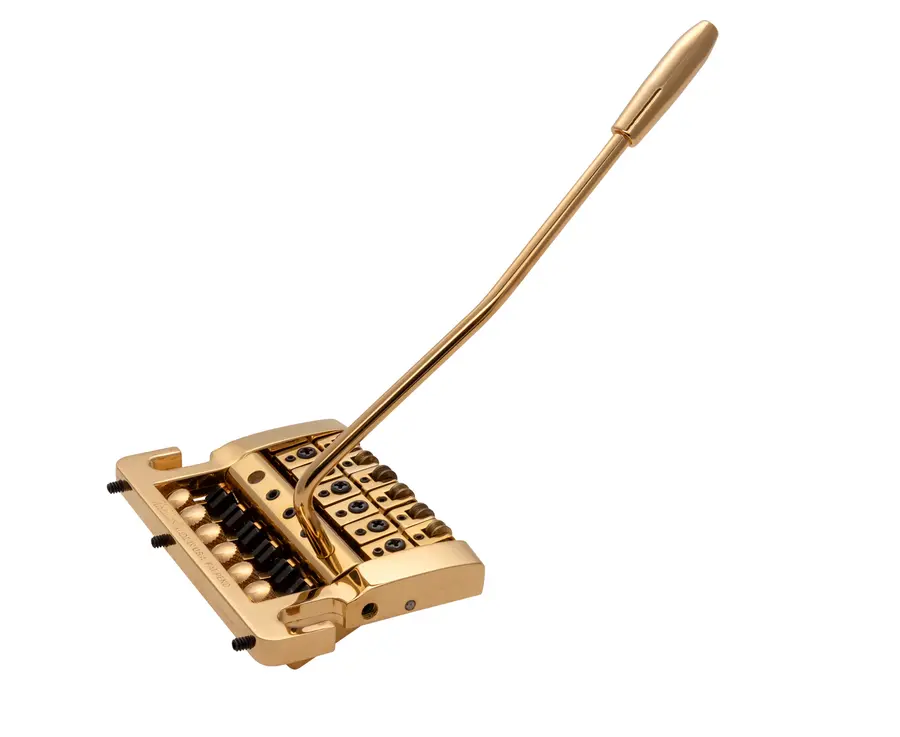 Kahler 2210 - Stud Mount Guitar Tremolo (Aluminum Cam / Brass Saddles) - Gold 