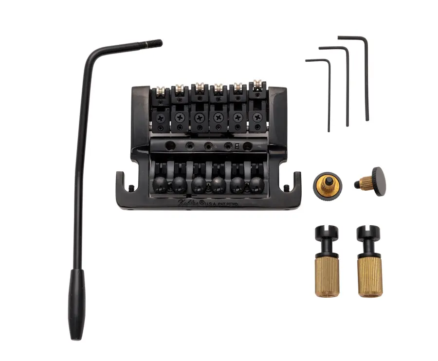 Kahler 2215 - Stud Mount Guitar Tremolo (Brass Cam / Steel Saddles) - Black 