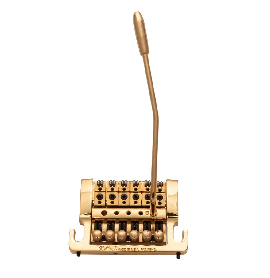 Kahler 2215 - Stud Mount Guitar Tremolo (Brass Cam / Steel Saddles) - Gold 