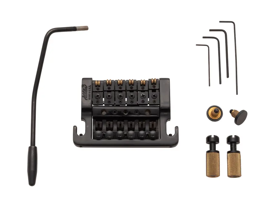 Kahler 2220 - Stud Mount Guitar Tremolo (Brass Cam / Brass Saddles) - Black 
