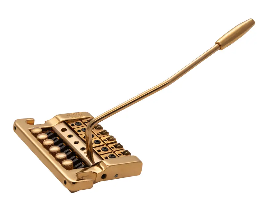 Kahler 2220 - Stud Mount Guitar Tremolo (Brass Cam / Brass Saddles) - Gold 