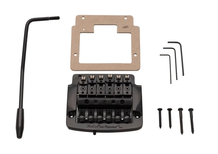 Kahler 2300 - Flat Mount Guitar Tremolo (Steel Cam / Steel Saddles) - Black 
