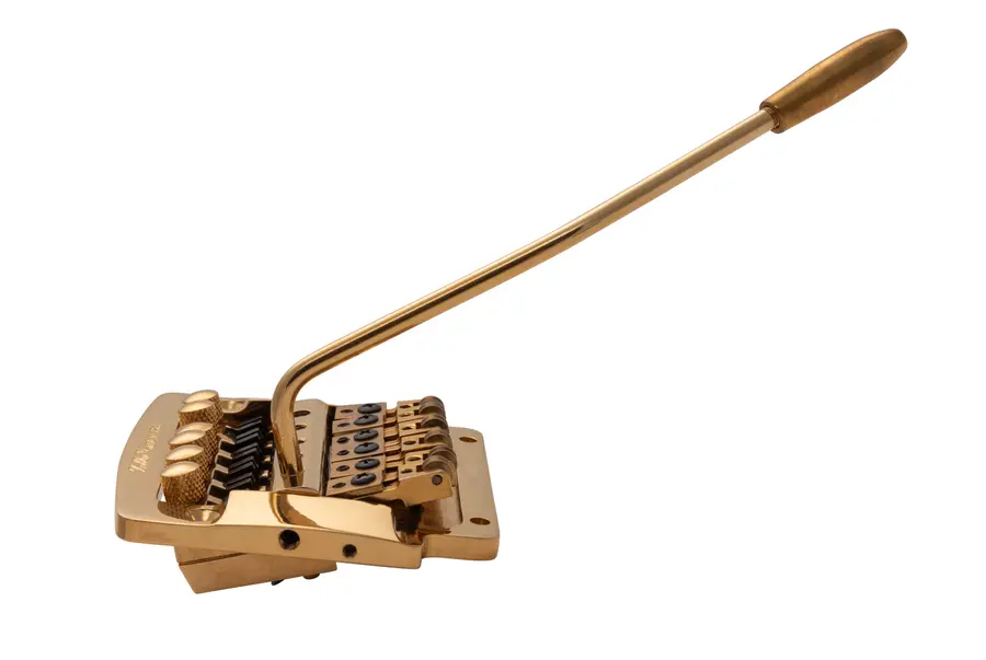 Kahler 2310 - Flat Mount Guitar Tremolo (Aluminum Cam / Brass Saddles) - Gold 