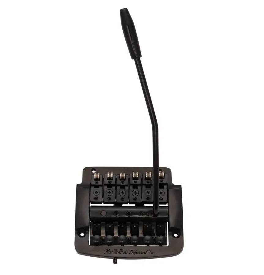 Kahler 2315 - Flat Mount Guitar Tremolo (Brass Cam / Steel Saddles) - Black 