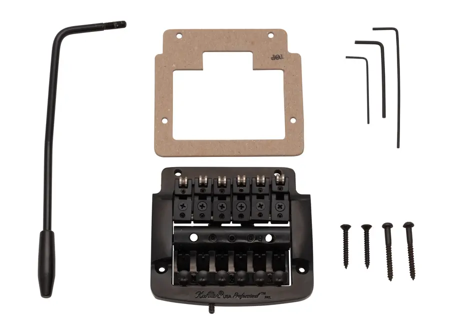 Kahler 2315 - Flat Mount Guitar Tremolo (Brass Cam / Steel Saddles) - Black 