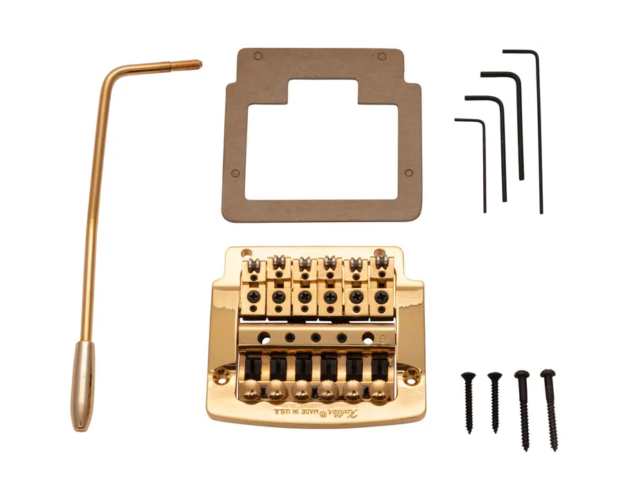 Kahler 2315 - Flat Mount Guitar Tremolo (Brass Cam / Steel Saddles) - Gold 