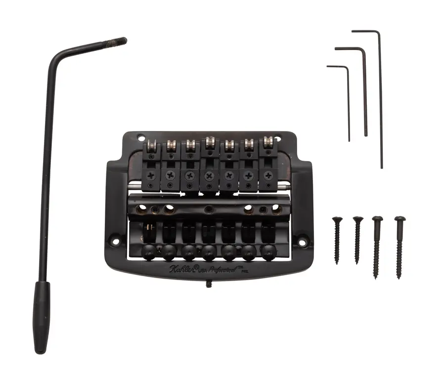 Kahler 2317 - 7-String Flat Mount Guitar Tremolo - Black 