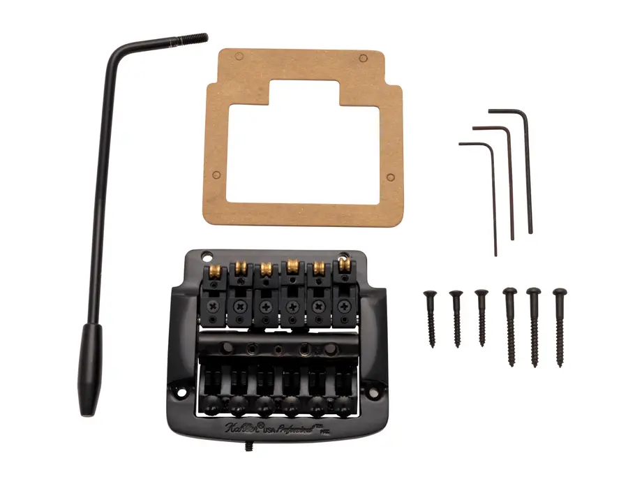 Kahler 2320 - Flat Mount Guitar Tremolo (Brass Cam / Brass Saddles) - Black 