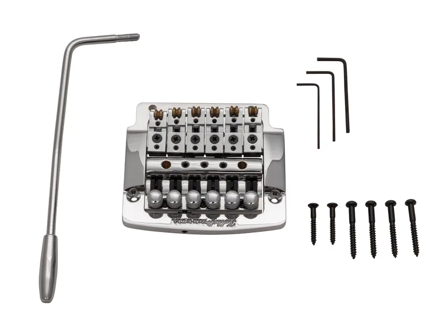 Kahler 2320 - Flat Mount Guitar Tremolo (Brass Cam / Brass Saddles) - Chrome 