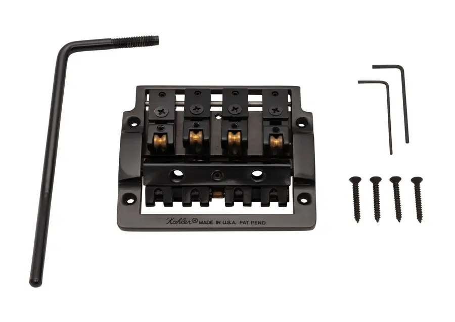 Kahler 2410R-W4 - 4-String Bass Tremolo with Rearward Saddles - Black 