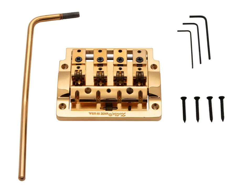 Kahler 2410R-W4 - 4-String Bass Tremolo with Rearward Saddles - Gold 