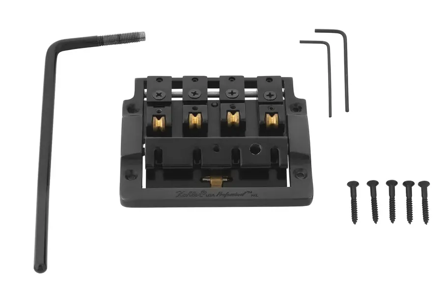 Kahler 7410 - Hybrid 4-String Bass Tremolo with Rearward Saddles - Black 