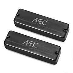 MEC Passive Soapbar Humbucker Bass Pickup Set, Metal Cover, 5-Str BBChrome