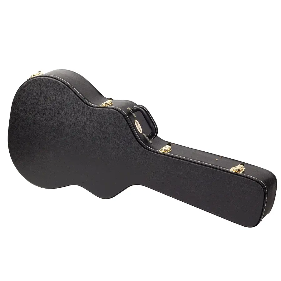RockCase Classical Guitar Hardshell Case curved, arched Lid - Black Tolex 