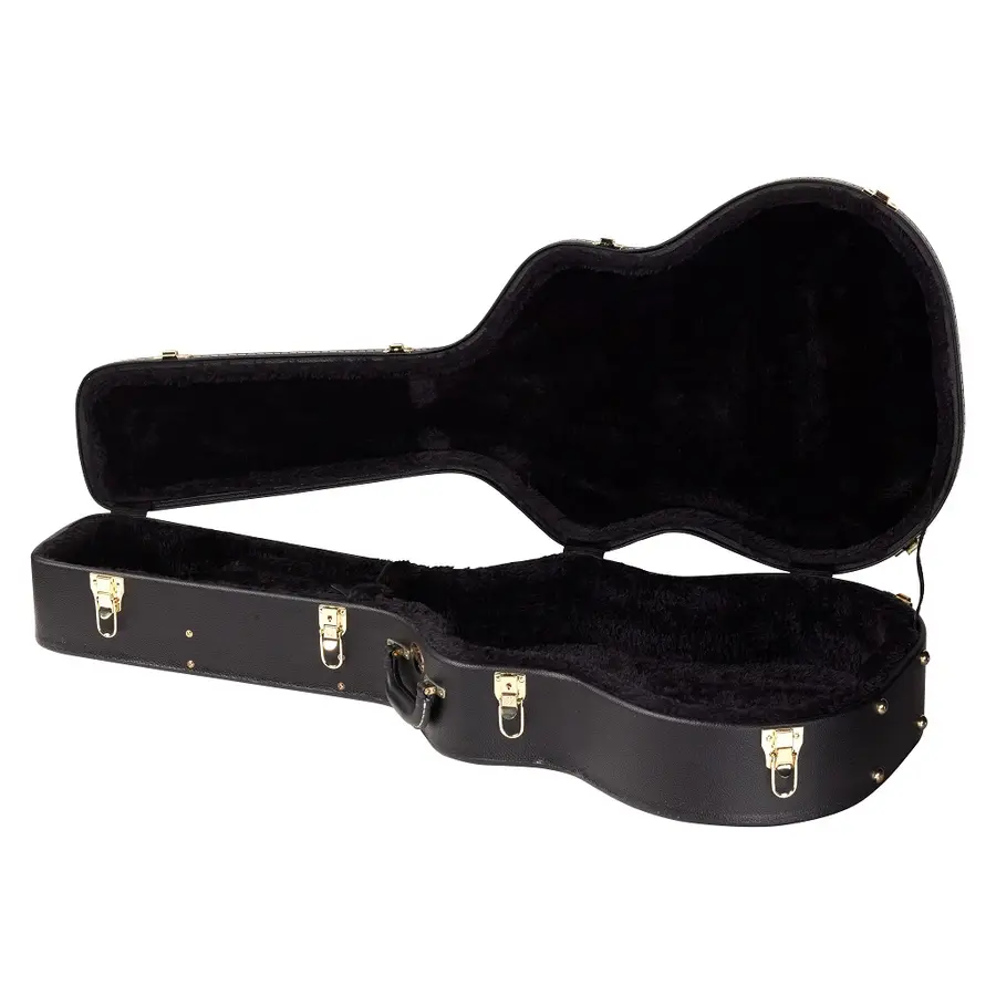 RockCase Classical Guitar Hardshell Case curved, arched Lid - Black Tolex 