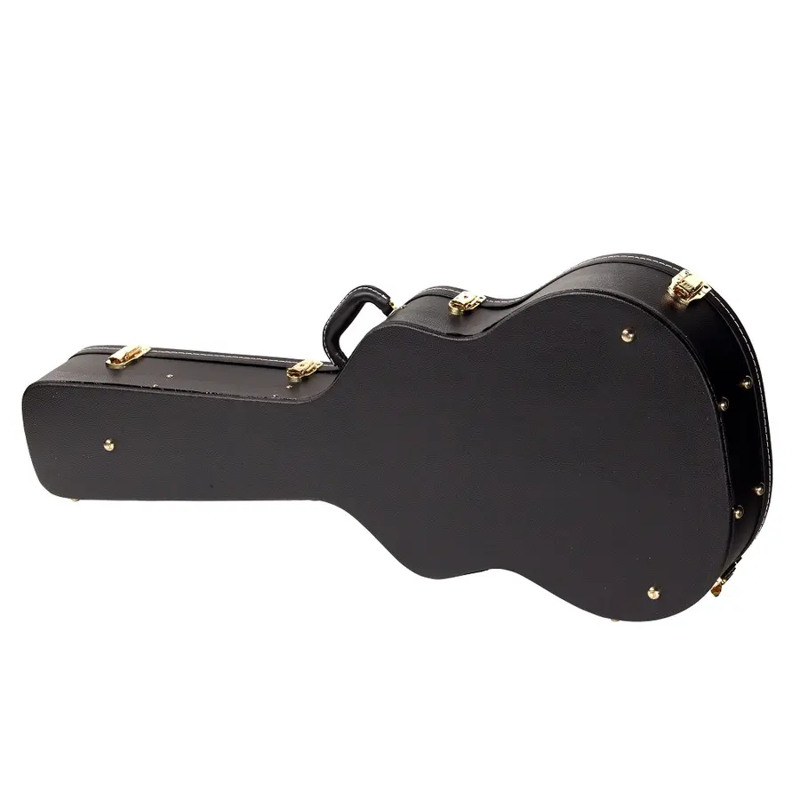 RockCase Classical Guitar Hardshell Case curved, arched Lid - Black Tolex 