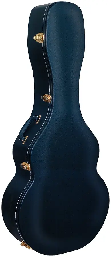 RockCase Jumbo Guitar Hardshell Case curved, arched Lid - Black Tolex 