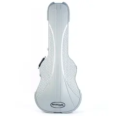 RockCase Acoustic Guitar ABS Case Curved - Silver, Premium Line