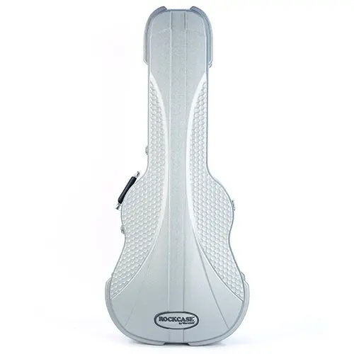 RockCase Acoustic Guitar ABS Case Curved - Silver, Premium Line 