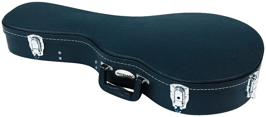 RockCase Mandolin Hardshell Case (Large), Arched Lid, Curved - Black 