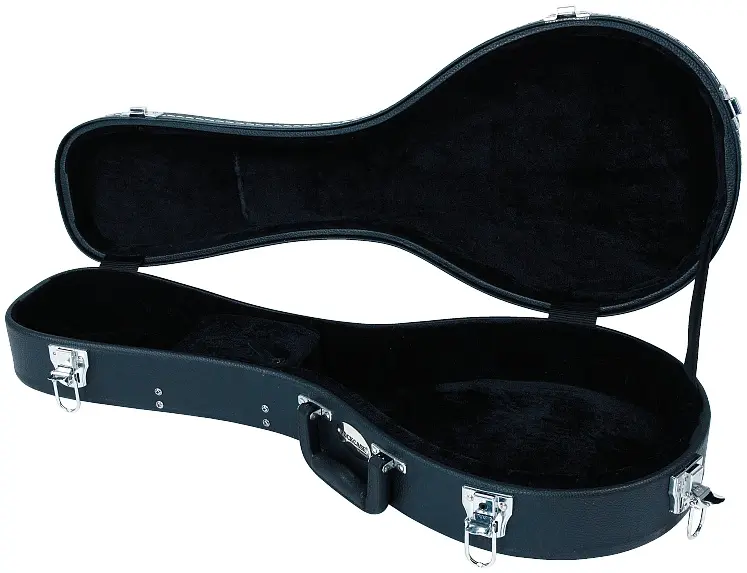 RockCase Mandolin Hardshell Case (Small), Arched Lid, Curved - Black 