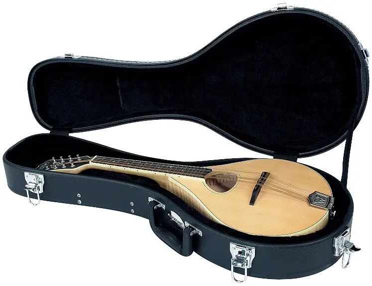 RockCase Mandolin Hardshell Case (Small), Arched Lid, Curved - Black 